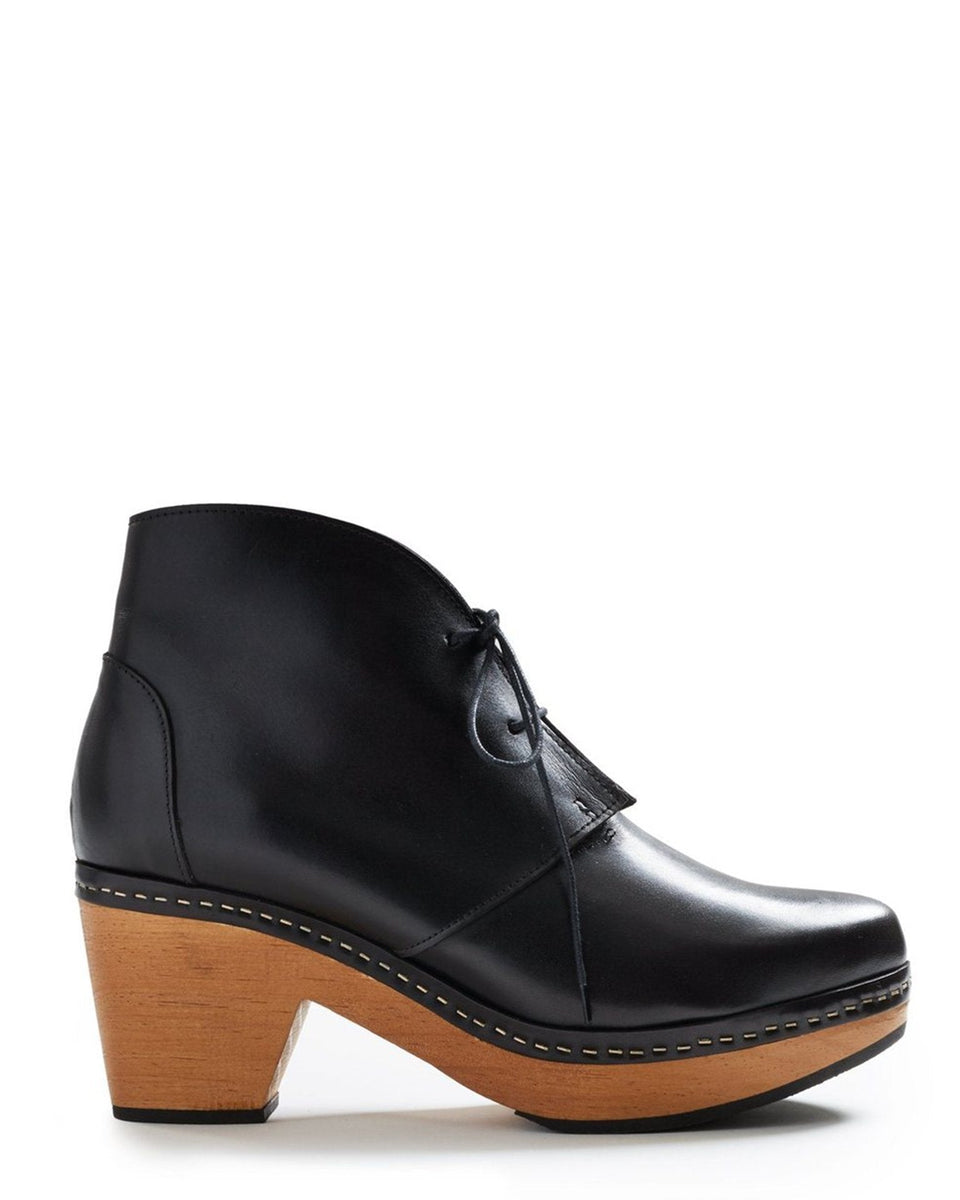 black clog booties