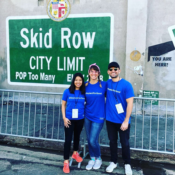 The Soylent Team visiting Skid Row in Los Angeles, California