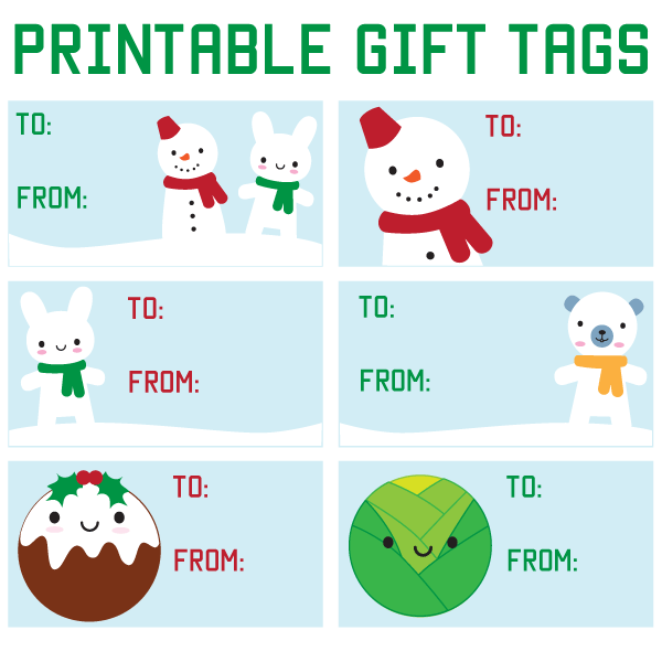 Christmas printable gift tags
