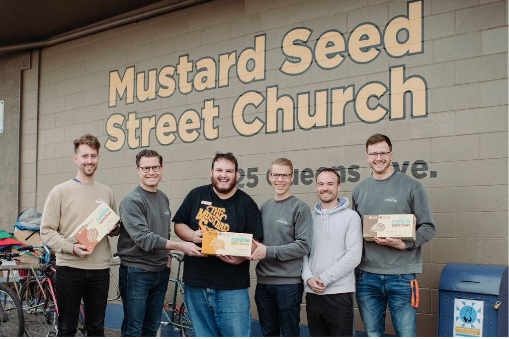 Rumble Supershake donates to Mustard Seed
