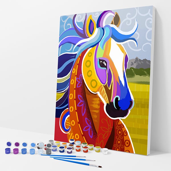 Abstract Horse Kit - Paint By Numbers – Home Craftology