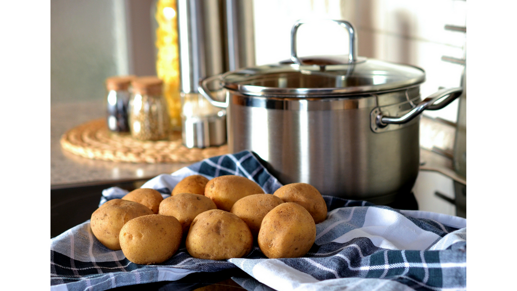 Stainless Steel Pot on the Stove