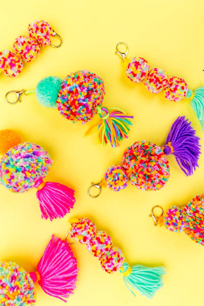 Pom + Tassel Keychain