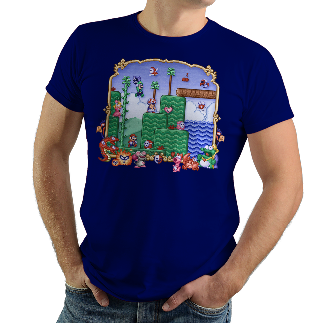 stormloop zo Indica Super Mario Bros 2 - PixelRetro Video Game T-shirts - NES - Nintendo