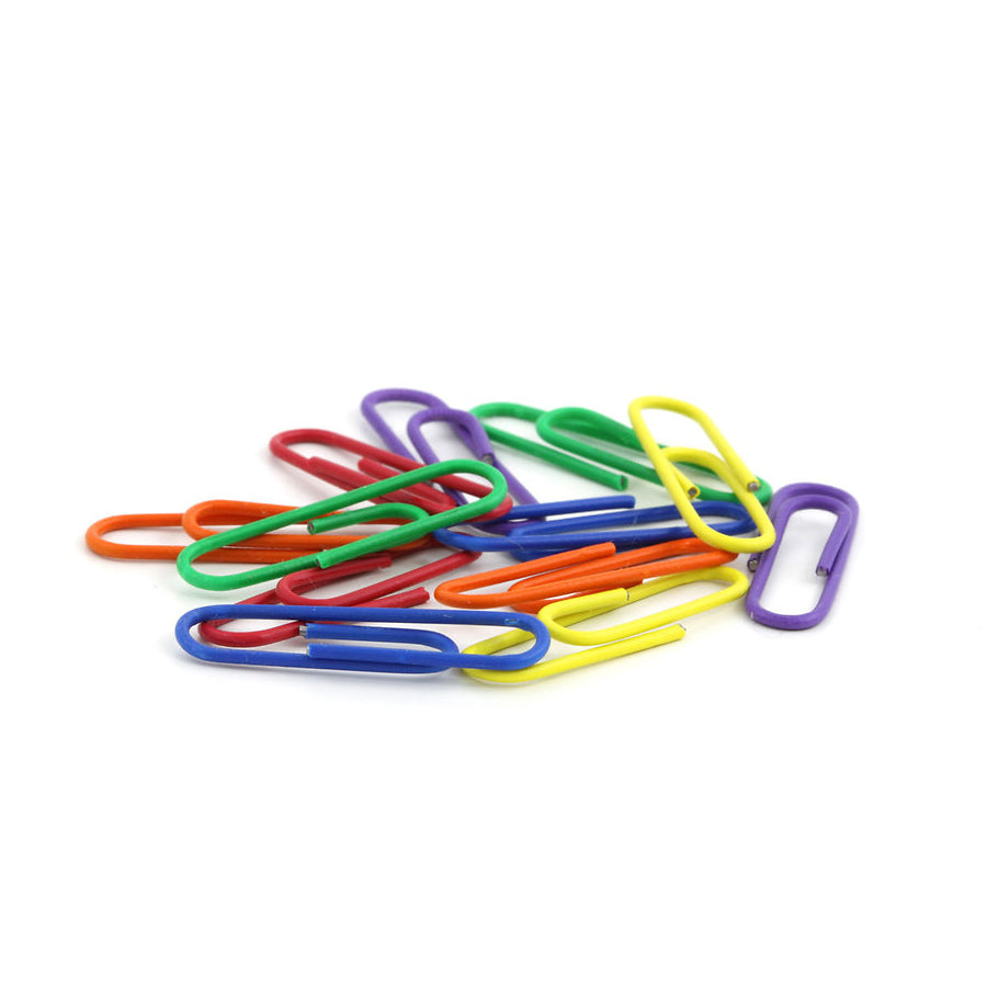 colored paper clips