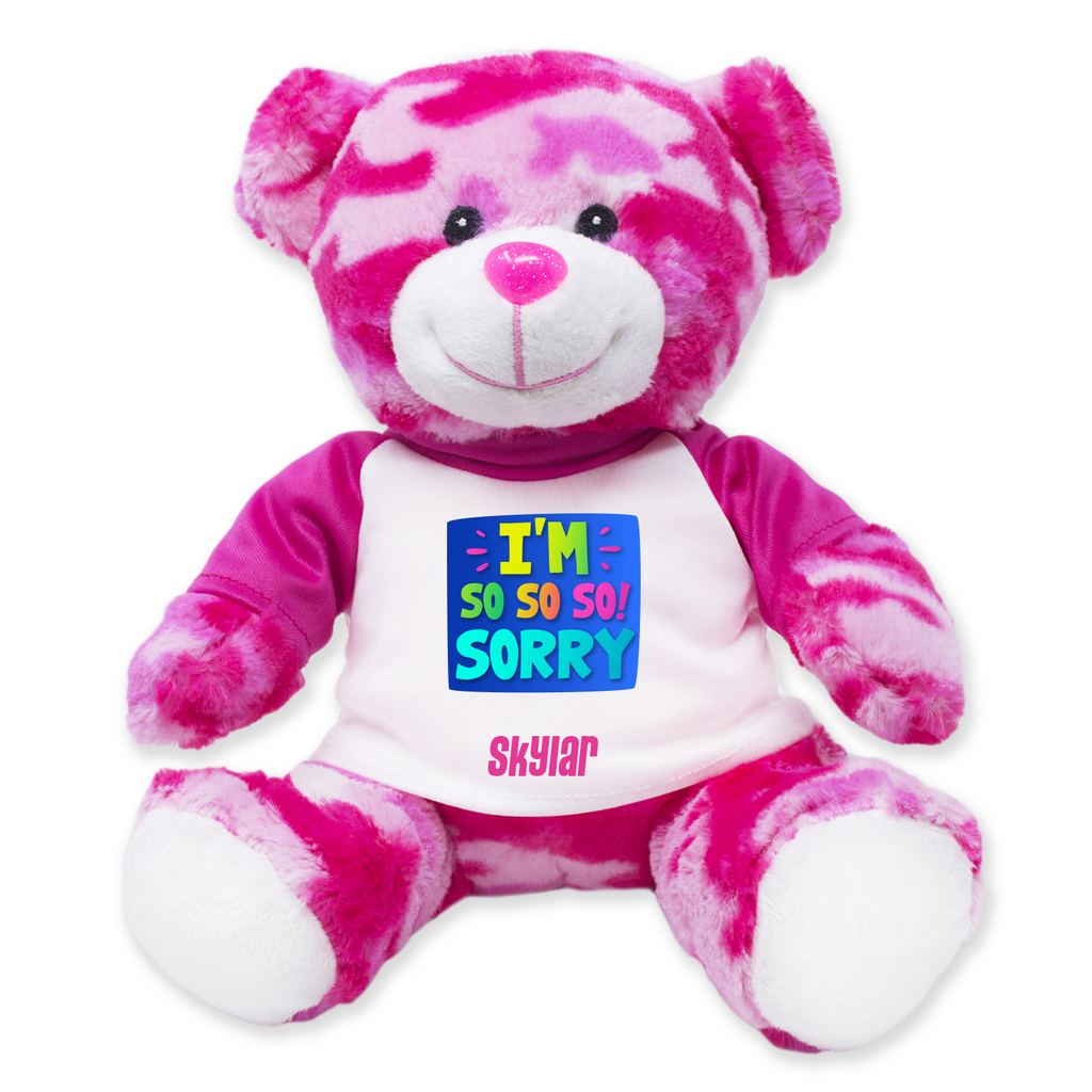 sorry with teddy bear