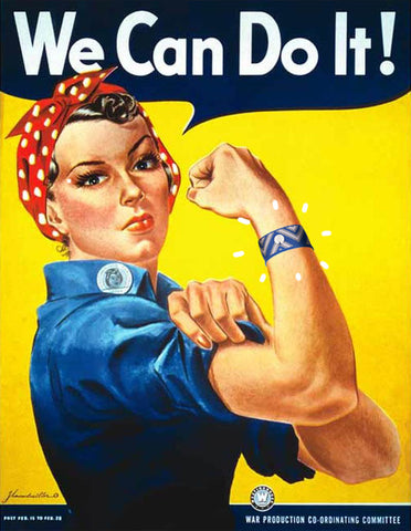We Can Do It Rosie the Riveter with Blislsets Nausea Relief Bracelets