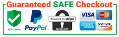 guaranteed safe paypal checkout visa master card discover bitcoin encrypted secure 
