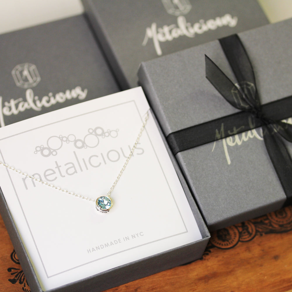 Duo Birthstone Blossom Necklace