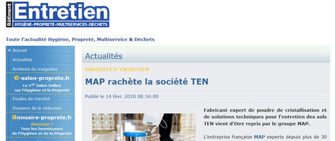 batiment entretien map rachat ten article de presse