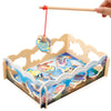 Wooden toys _ magnetic fishing Toy Puzzle baby hand 1-3 parent-ch...