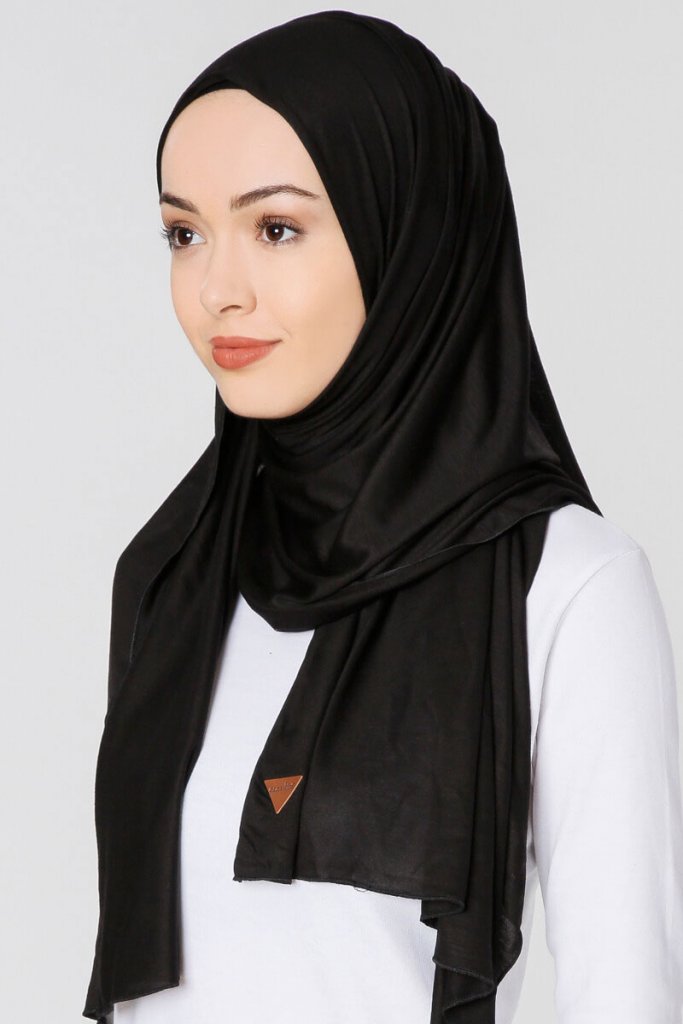 Black Jersey Hijab - jubbas.com