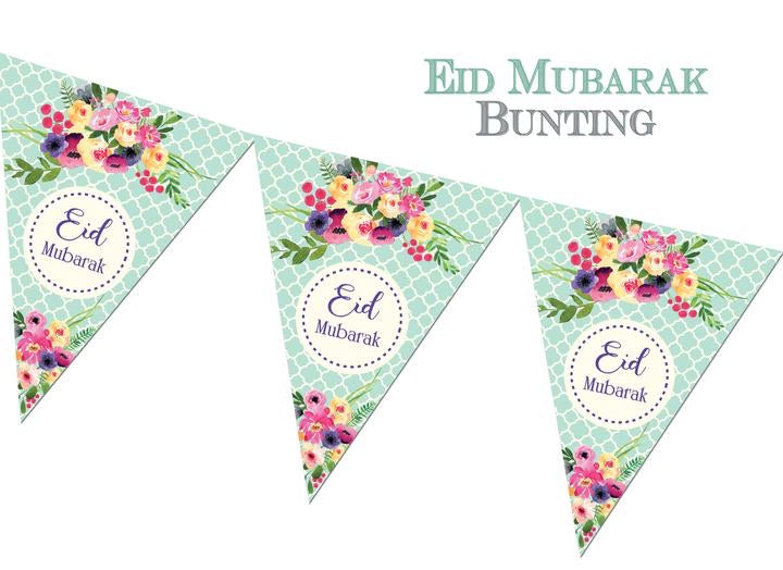 Eid Mubarak Bunting - Green - jubbas.com