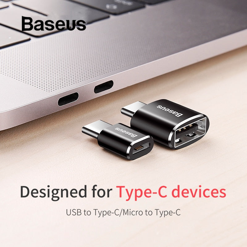 Baseus Micro USB Type C OTG Adapter Type-c Male to Micro USB Female Charger Plug Adapter Converter Micro USB to USB-C Adapter - clickshup.com.au