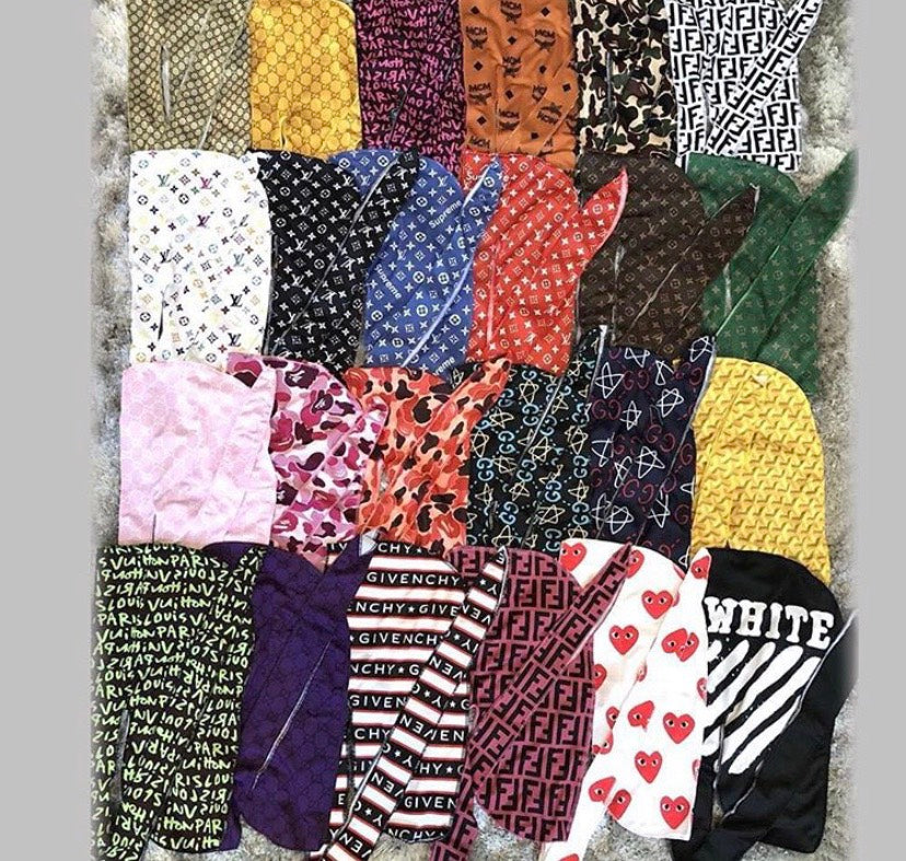 WHOLE-107 50 Designer Inspired Silk DURAGS Headbands head scarfs – Humble Cloth