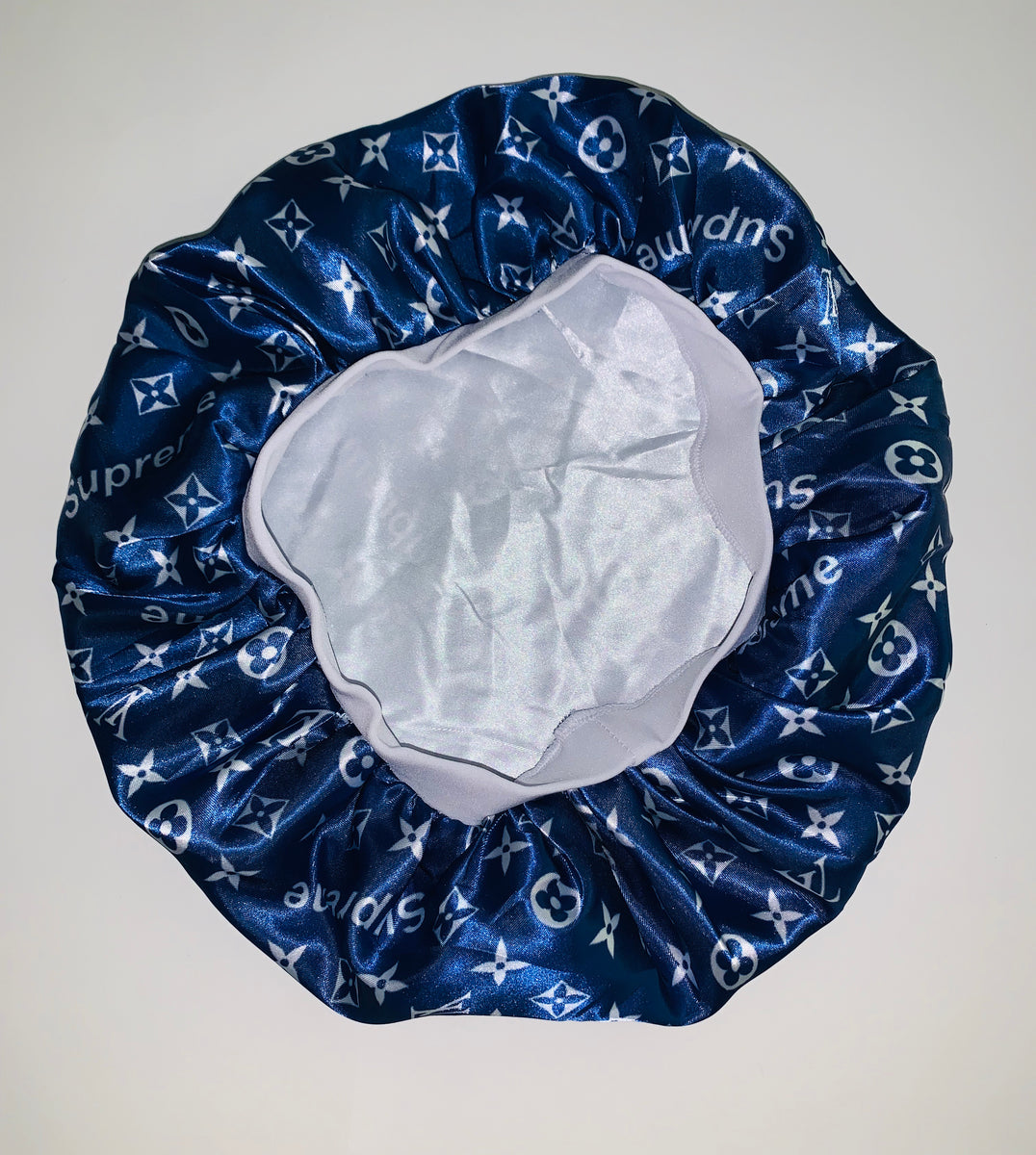 BONNET-14 Designer Inspired BONNET Blue Durag hair tie – Humble Cloth