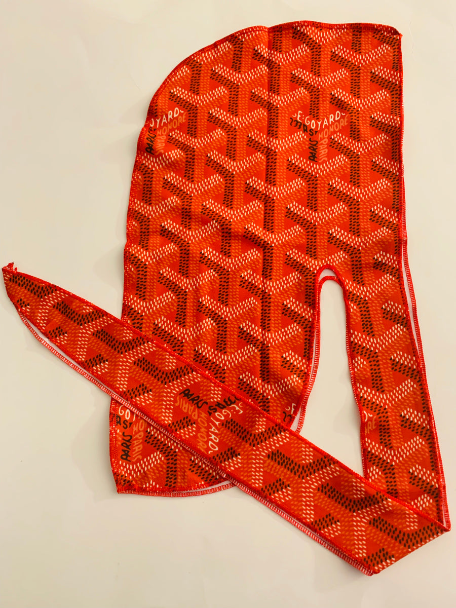 DURAG-16 Designer Inspired RED Durag long hair tie – Humble Cloth