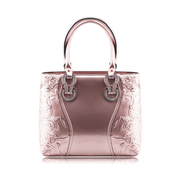 shiny patent handbag