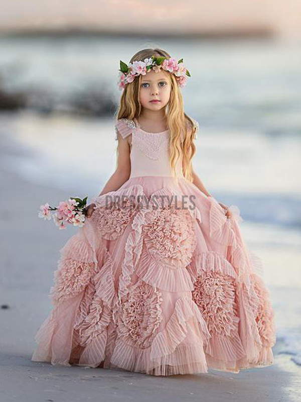 flower girl blush dress