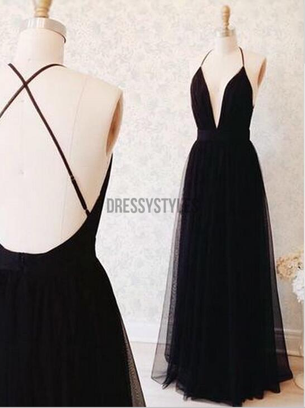criss cross back black dress