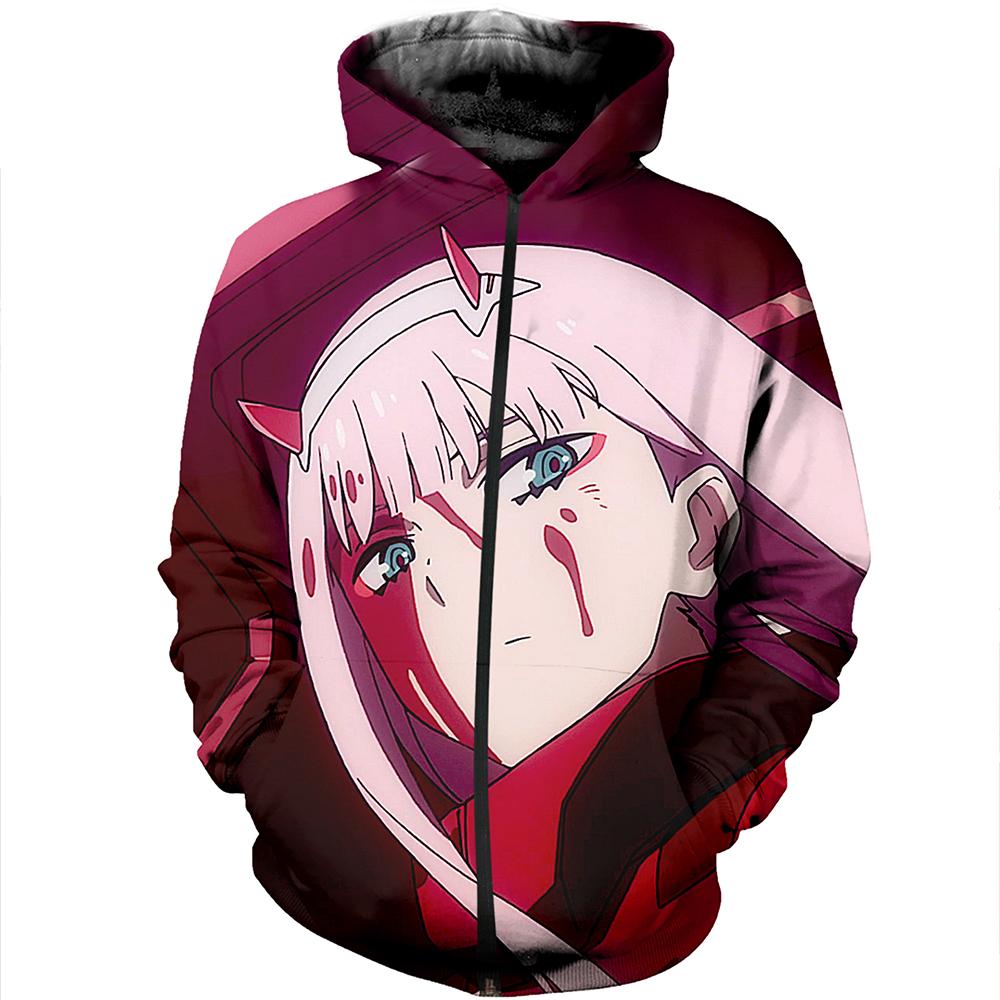 Zip Hoodie ダリフラ Bloody Zero Two 