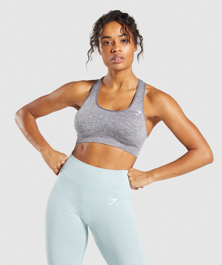 Gymshark Vital Seamless Sports Bra Smokey Grey Marl Gymshark 