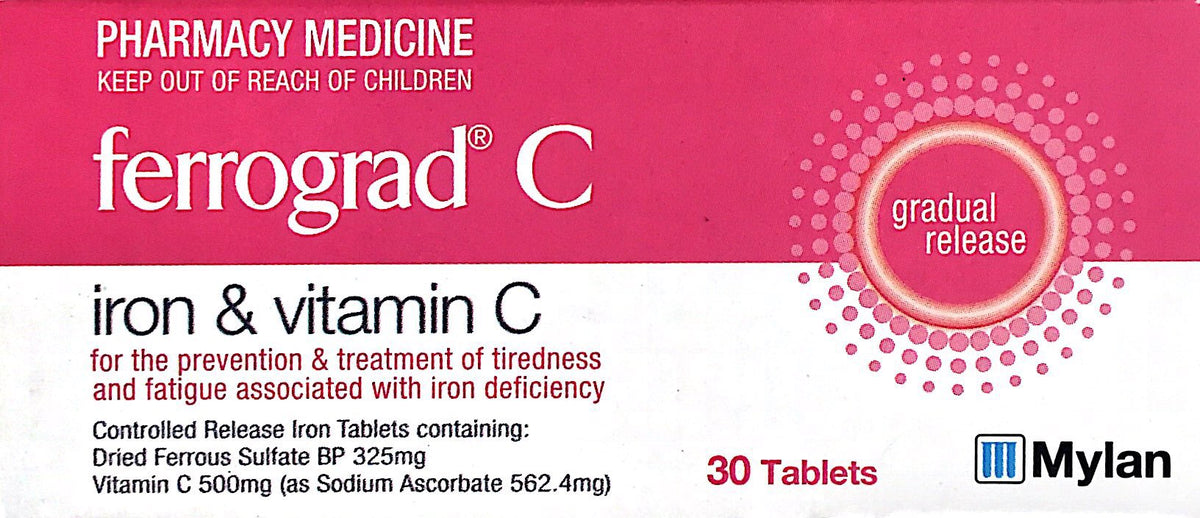 Ferrograd C Tablets 30 Pharmacy Medicine 12 50 Nzd Pakuranga Pharmacy