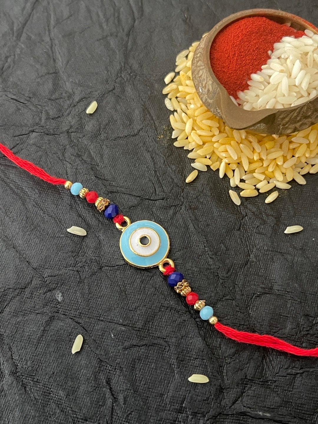 Blue Evil Eye Beautiful Designer Rakhi | Online Rakhi Store | DDR ...