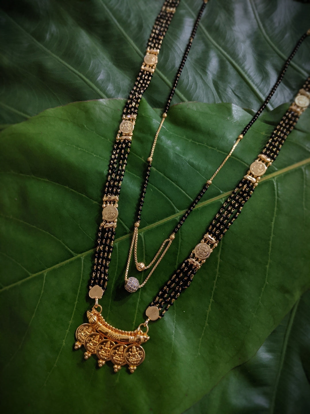 Latest Design Long & Short Mangalsutra Black Beads Chain For Women ...