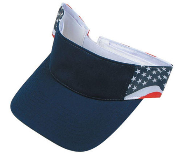 Uphily American USA Flags Stars and Stripes Patriotic Twill Cotton Visor,American Flags Sun Visor Hat