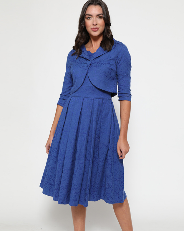 cobalt blue swing dress