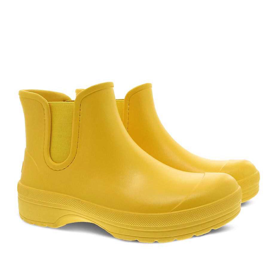 Dansko Karmel Boot - Yellow Comfortable Shoes Pedestrian