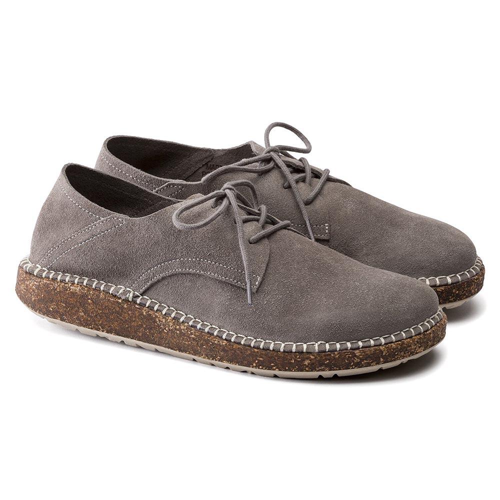 gray suede shoes