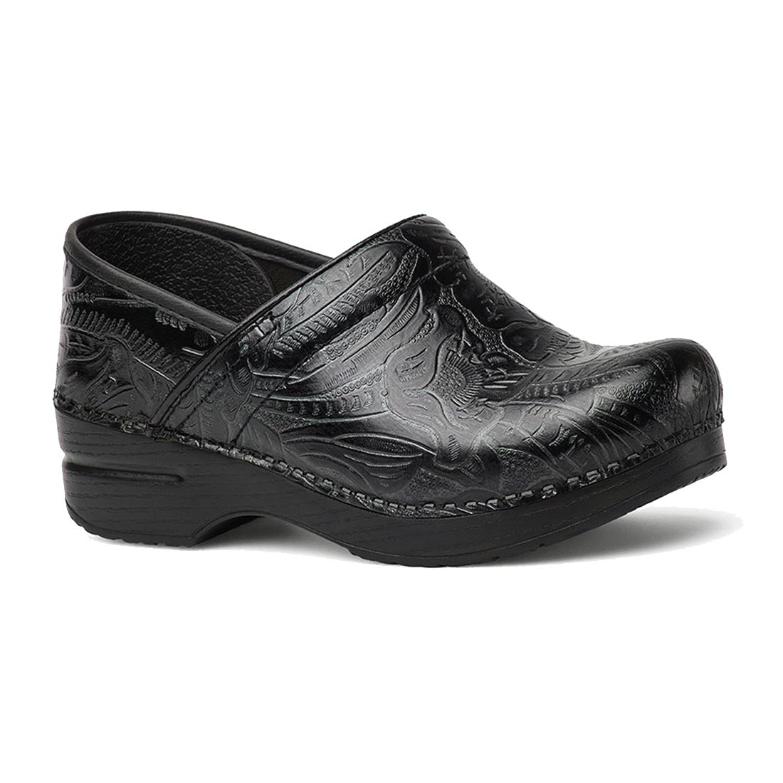 Dansko Professional Clog Black Tooled Comfortable Shoes Pedestrian Shops 9657