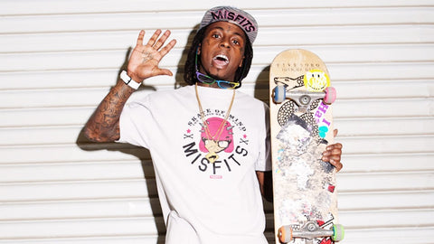 Lil Wayne Skateboarding