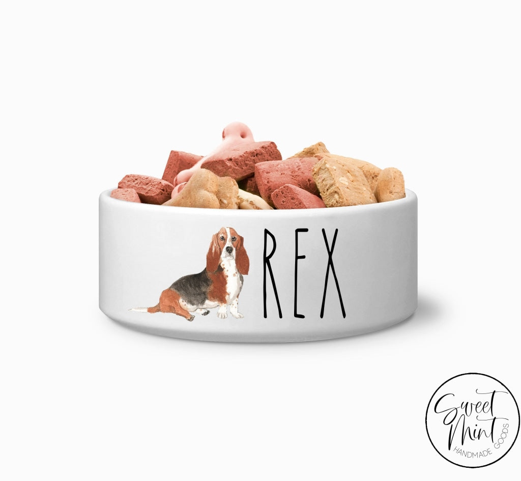 Basset hound dog bowls