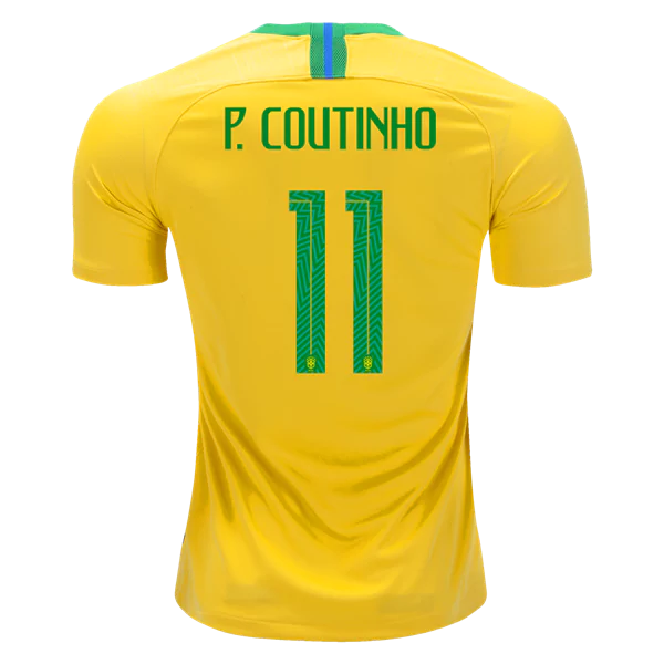 Brazil 2018 Coutinho #11 Home Soccer 