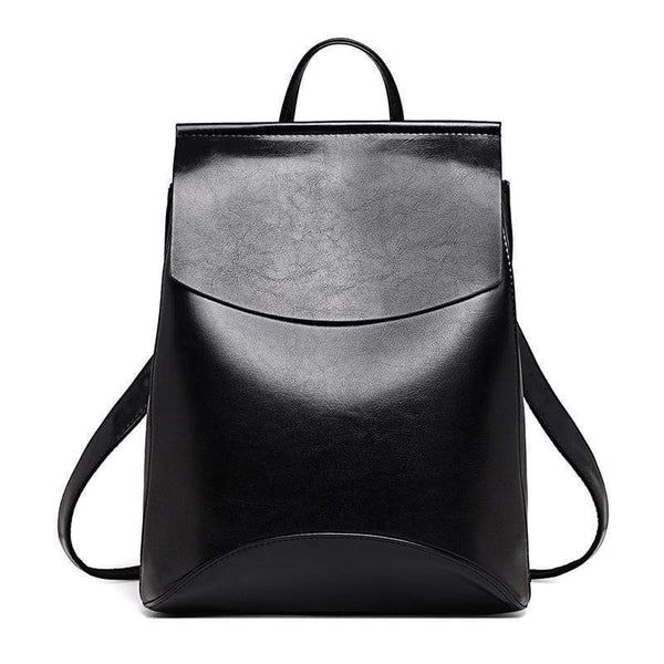 black and white backpack purse