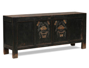 Chinese black painted sideboard