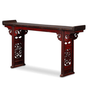 Red lacquer Chinese altar table
