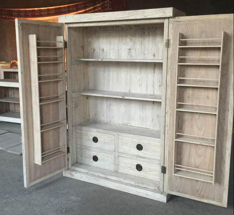 Elm wood kitchen cabinet