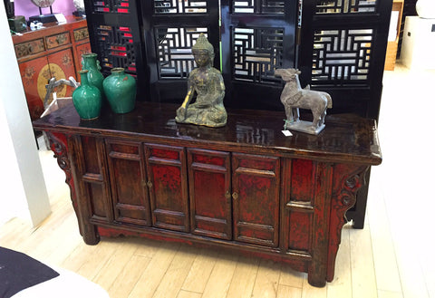 Low Sideboard in Red Lacquer