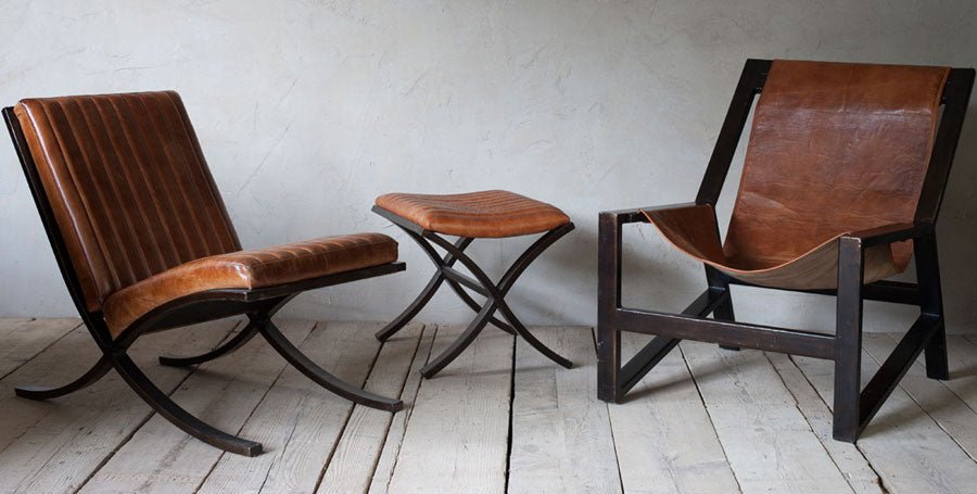 Narawan Iron and Leather Chairs