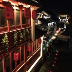 Chinese lanterns at night