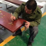 Hand painting a Shanxi Butterfly Screen