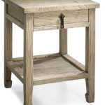 Side table in natural wood finish