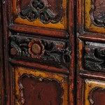 Detail of Carved Temple Cabinet from Shaanxi Province