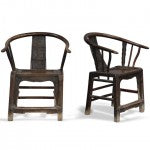 Yoke-Back Armchairs in Walnut, Shanxi