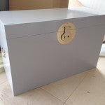 Grey Lacquer Blanket Chest