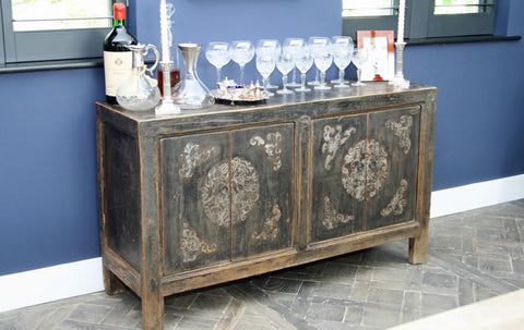 Painted Chinese antique sideboard